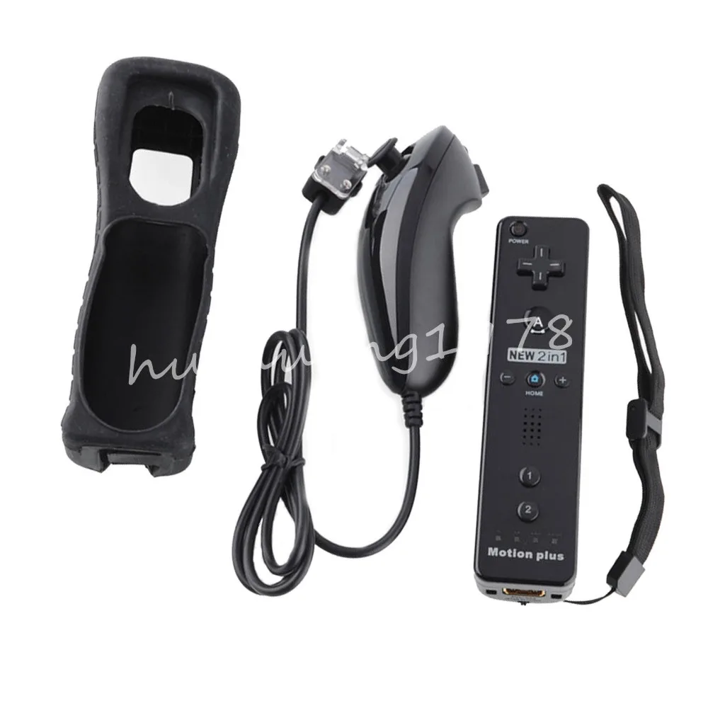 Новый стильный пульт дистанционного управления Motion Plus для Nintendo Wii Game + наручные