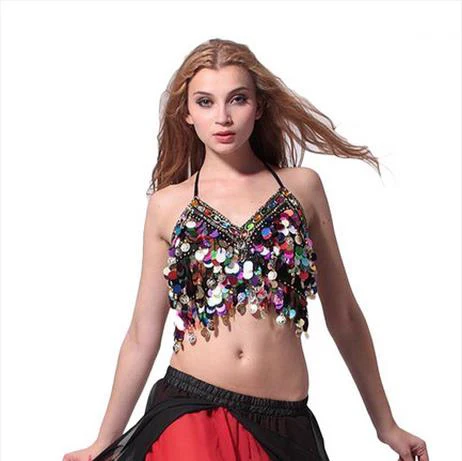 2018 Новый бюстгальтер для выступления без рукавов танца живота костюм-ночная