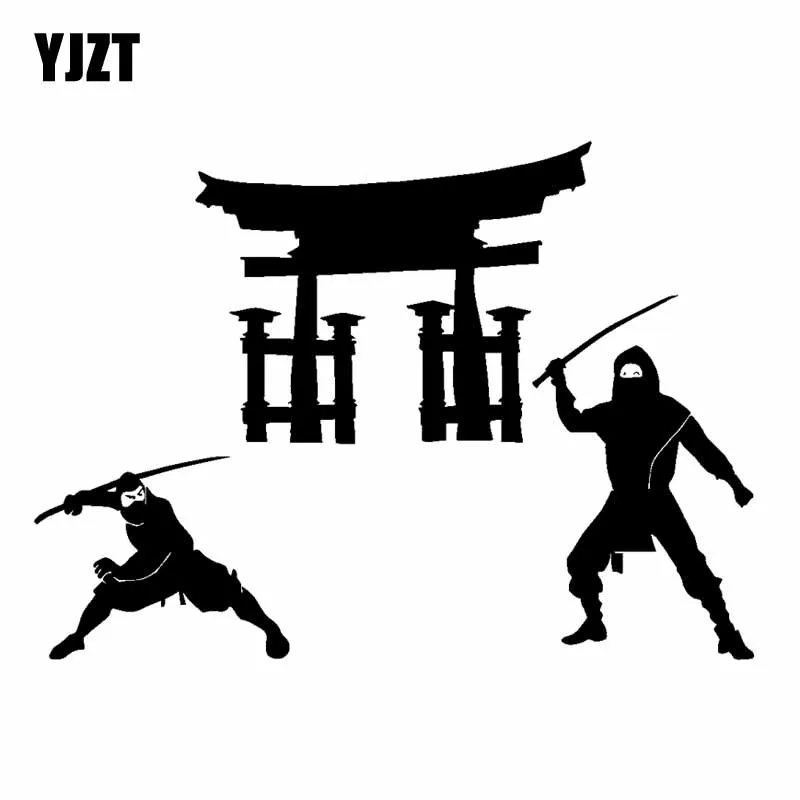 

YJZT 17,8 см * 12,9 см интересный воин виниловая наклейка автомобильная наклейка индивидуальная черная серебряная C13-000734