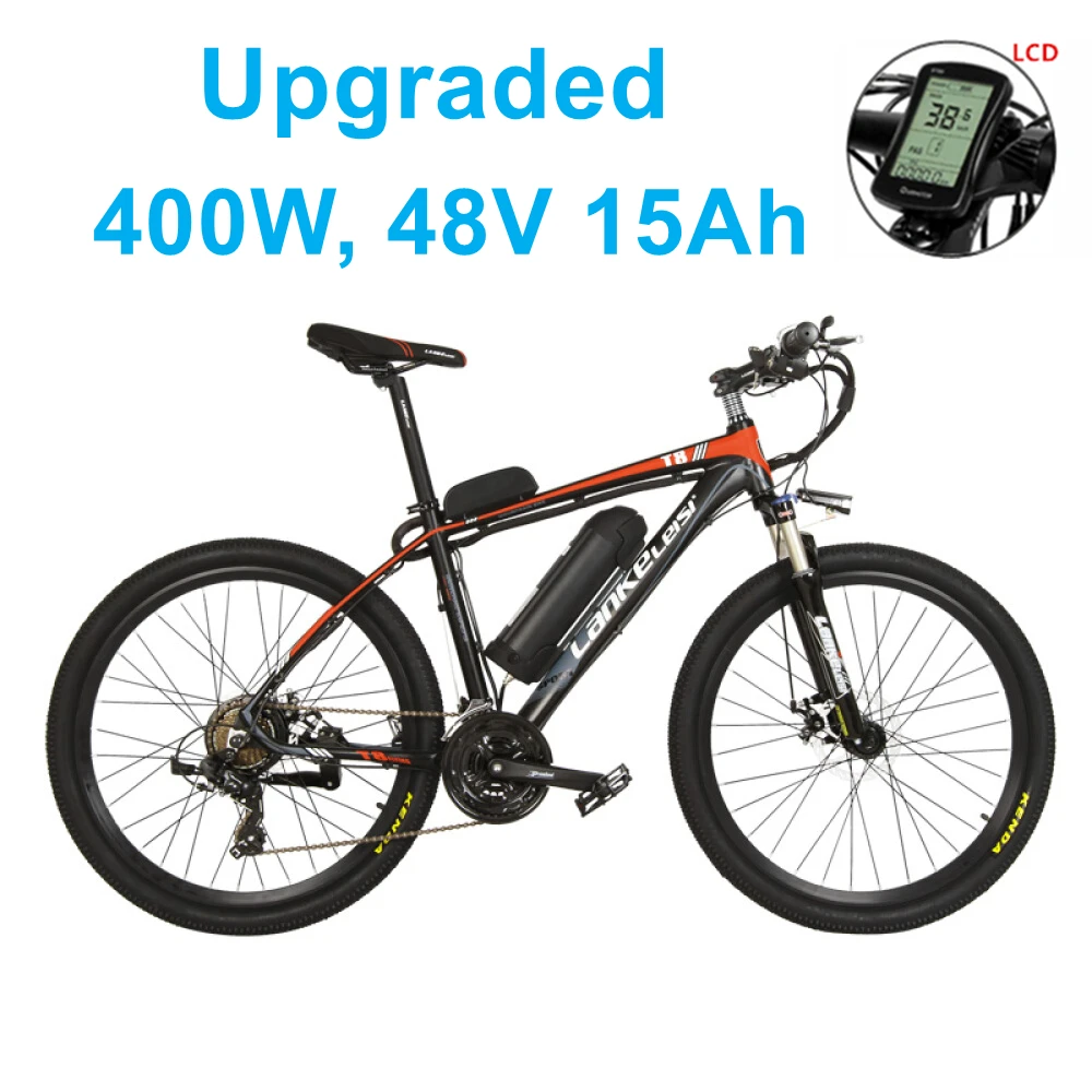 U400W 48V 15A BKRD 400 W/240 W, 26 дюймов электрический велосипед, звуковое воспроизведение с частотой до 48V 15Ah литий Батарея, Алюминий сплав рама для горного велосипеда - Цвет: U400W 48V 15A BKRD