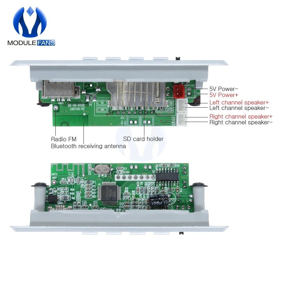 Мини 5 в MP3 декодер плата Bluetooth модуль декодирования вызовов MP3 WAV u-диск и TF карта USB с 2*3 Вт усилитель пульт дистанционного управления