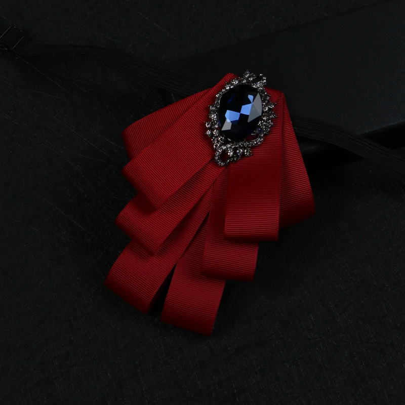 free shipping Korean Male men's woman female 2017 high-grade diamond collar dress Headdress bow tie groom wedding gift box |