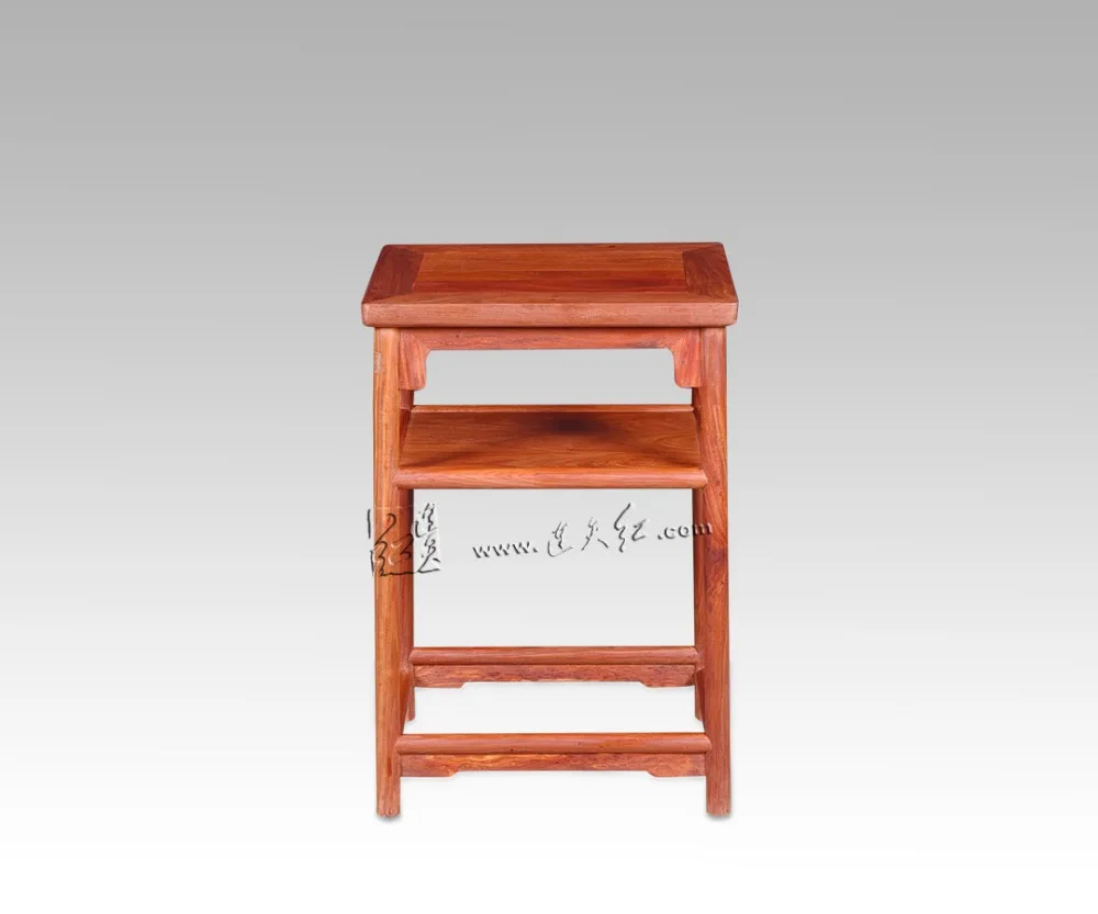 Китайский маленький чайный столик круглые ножки и прямые с межслойной мебелью