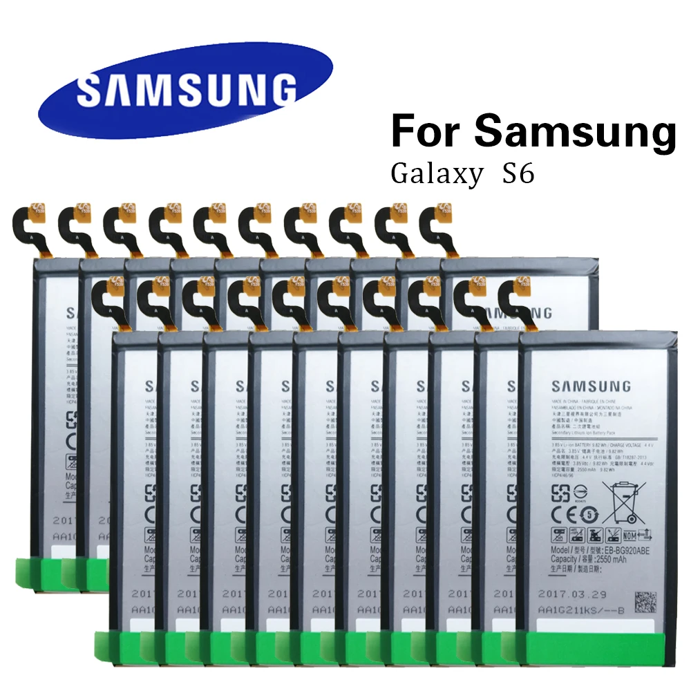 

20pcs Original Batteries EB-BG920ABE For Samsung Galaxy S6 G920 G920F G920i G9200 G9208 G9209 Factory Wholesale