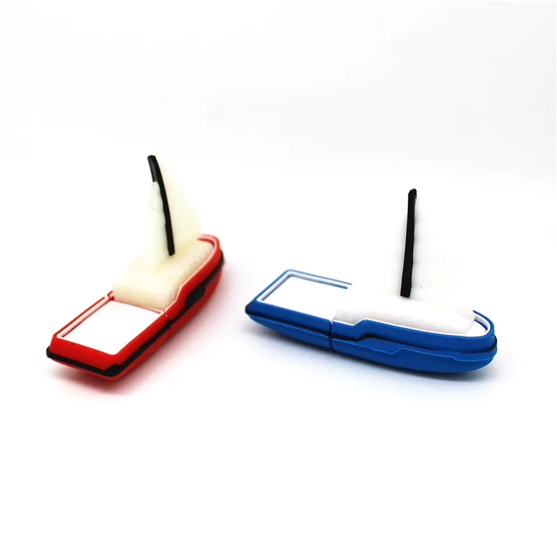 

NEW PenDrive cartoon blue/red Sailboat Boat Model 4G 8G 16G Ship Mini USB 2.0 Flash Drive 32G Pen Drive Memory Stick U Disk