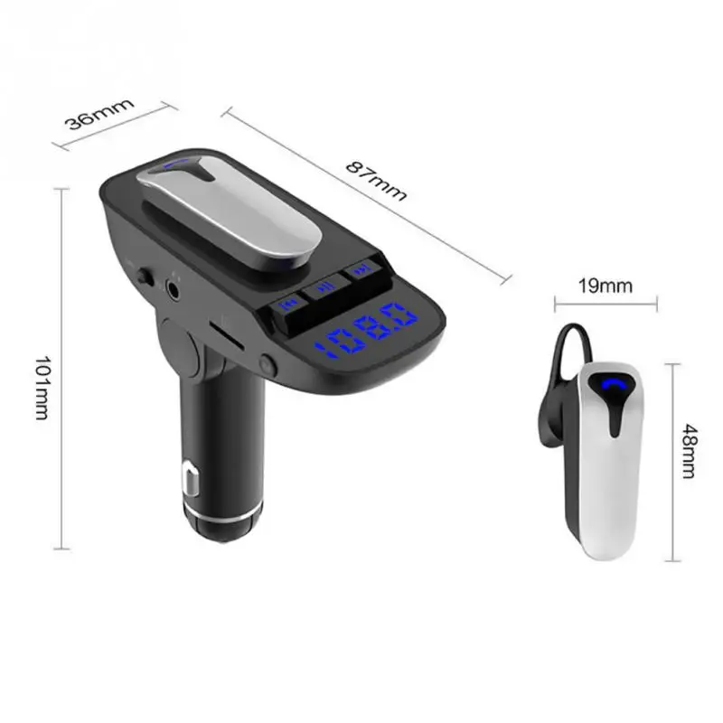 ER9 Автоматическая Вкл/Выкл автомобиля Hands-free MP3 Bluetooth 4,2 гарнитура с функцией зарядки черный адаптер беспроводной передатчик#2