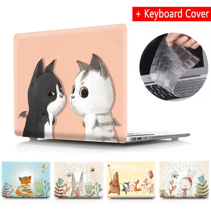 3D чехол для ноутбука с животными Apple MacBook Air 11 12 13 дюймов Модный милый Macbook 15 Pro Retina Mac