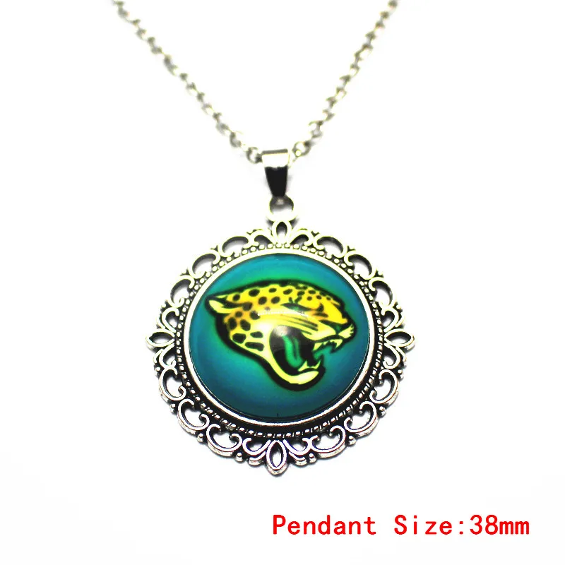 Серебряные Подвески 20 дюймов цепочки ожерелье футбол Джексон Ягуары кулон для