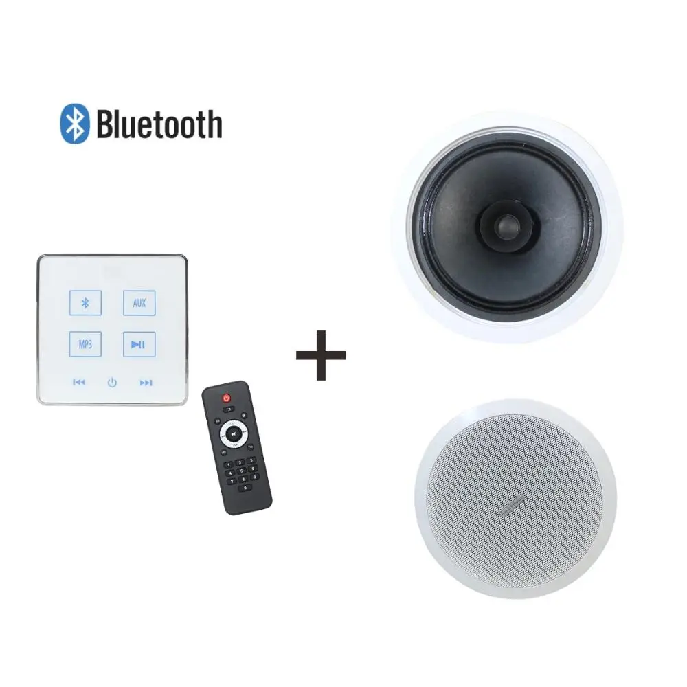 Настенный аудиоусилитель Bluetooth с пультом дистанционного управления и 2