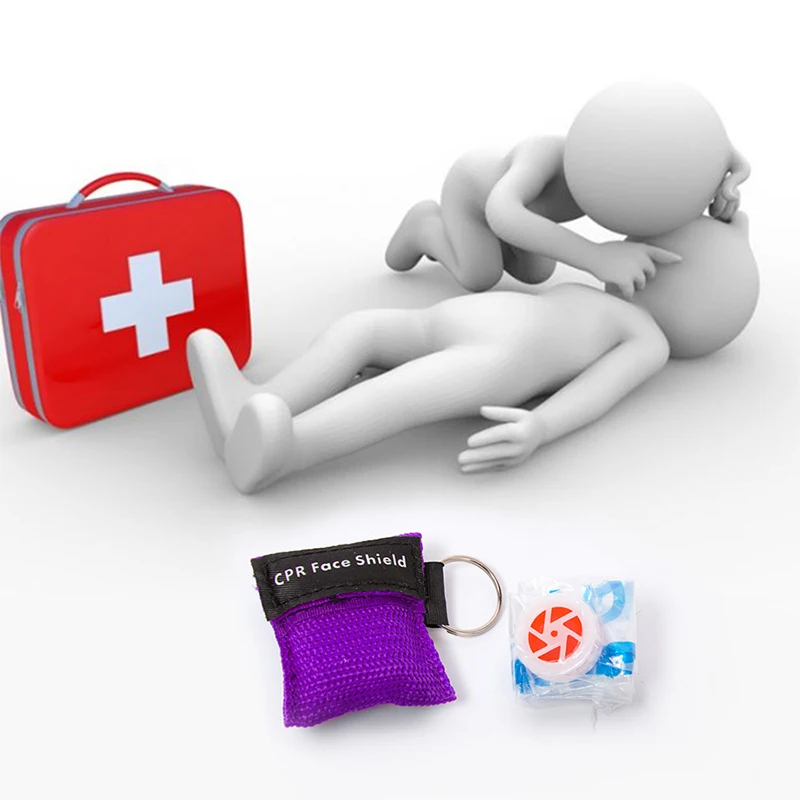 Реаниматор CPR, брелок для экстренной помощи, защита для лица, первая помощь, тренировка, дыхательная спасательная маска для средств по уходу за здоровьем, 8 цветов