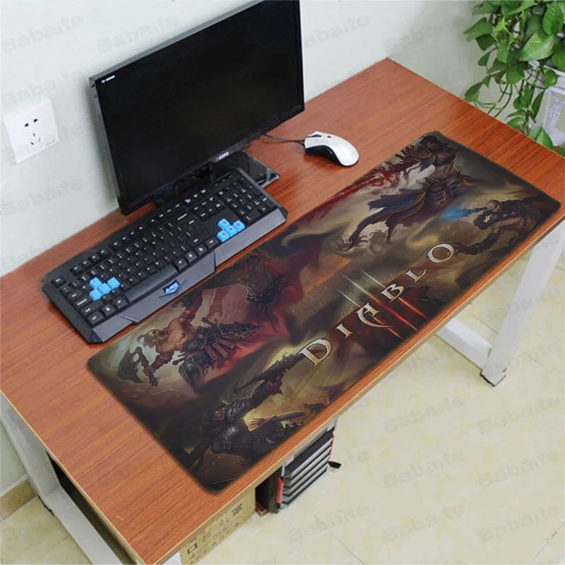 Babaite,, Diabloe, игровой проигрыватель, стол, ноутбук, резиновый коврик для мыши,, большой коврик для мыши, клавиатуры, коврик - Цвет: Lock Edge 30x80cm