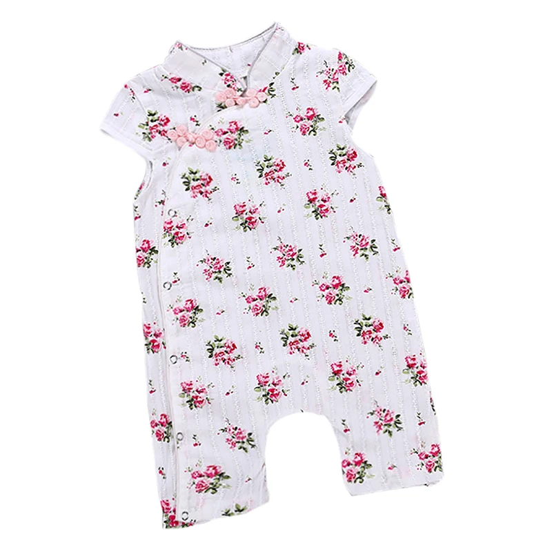 2019 New Baby Girl Clothes Summer Jumpsuit Cute Cheongsam Romper Photography Infant Floral Clothes|Ромперы| |