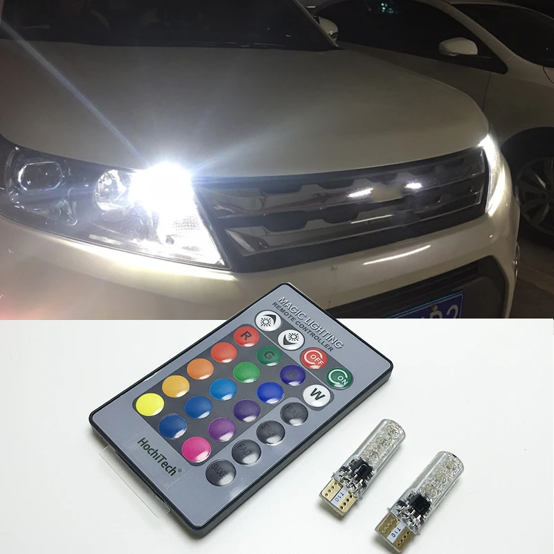 Для skoda octavia 2 a7 a5 fabia rapid yeti superb Canbus светодиодный RGB T10 Светодиодные лампы с