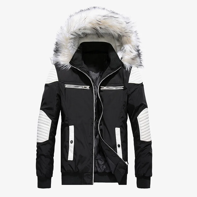 DIMI Outwear Overcoat Mens Winter Jackets and Coats New Men Winter Jackets Thicken Warm Fur Hooded Parkas Homme Zipper Casual