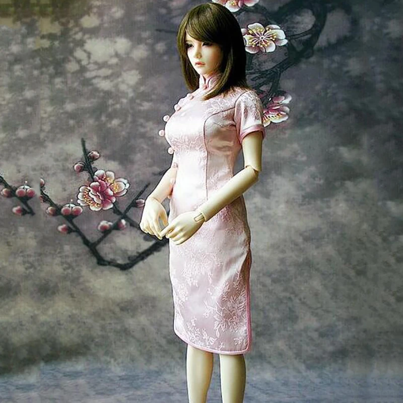 Платье-кукла Cateleya BJD 1/3 1/4 платье-Чонсам с цветком персика | Игрушки и хобби