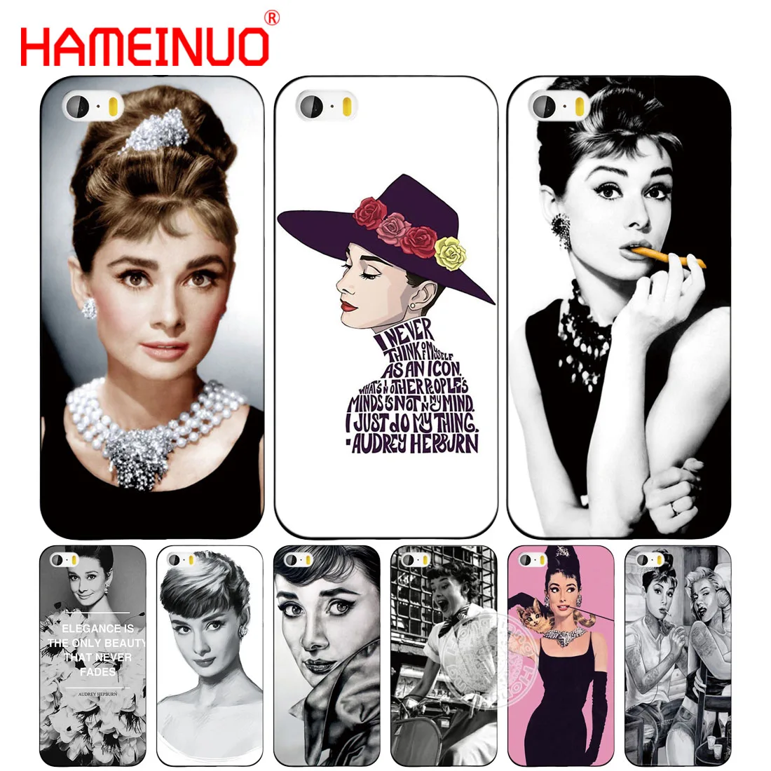 HAMEINUO Одри Хепберн модное леди Чехол для мобильного телефона iphone 6 4 4s 5 5s SE 5c 6s 7 8