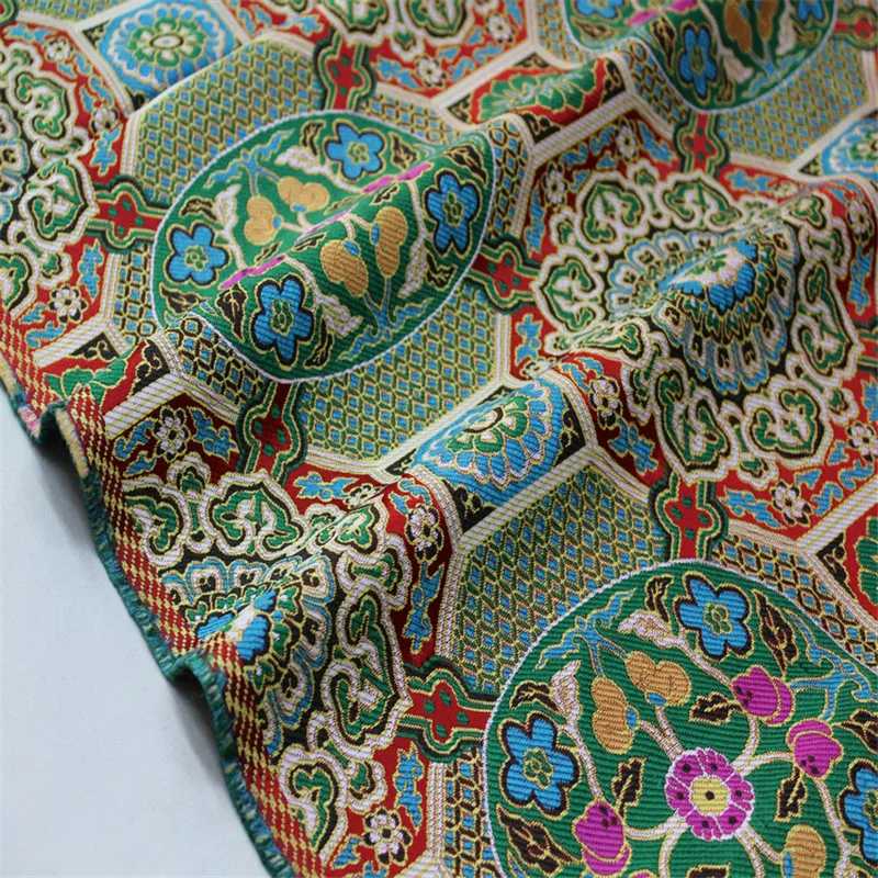 

CF590 Decoration Fabric Chinese Style Brocade Jacquard Fabric Kimono Dress Fabric Table Cloth Cushion Pillow Handmade Materials