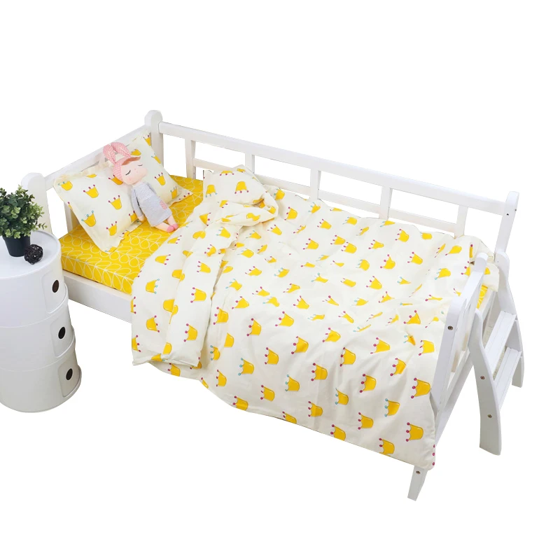 5pcs Cute Pattern Baby Bedding Set Universe Infant Crib Cot Kit With Bed sheet Pillowcase Quilt Pillow Filling Baby Toddker Item