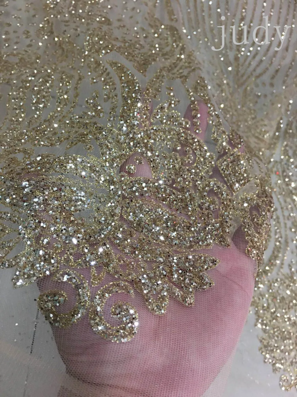 CH251# Champagne gold and symmetrical dusting net cloth wedding dress for bridal dress/sawing Free shipping | Дом и сад