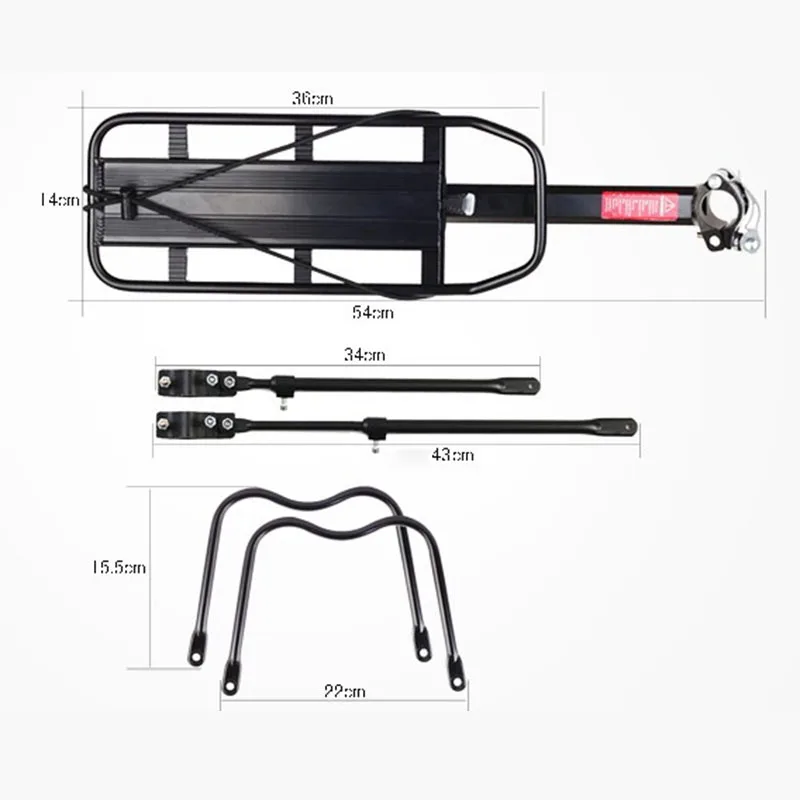 Велосипедная стойка из алюминиевого сплава 50кг багаж задний багажник для