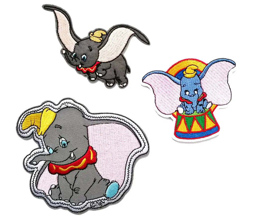 Dumbo утюг на патч es детская ткань металлическая аппликация патч слон животное мультяшный значок