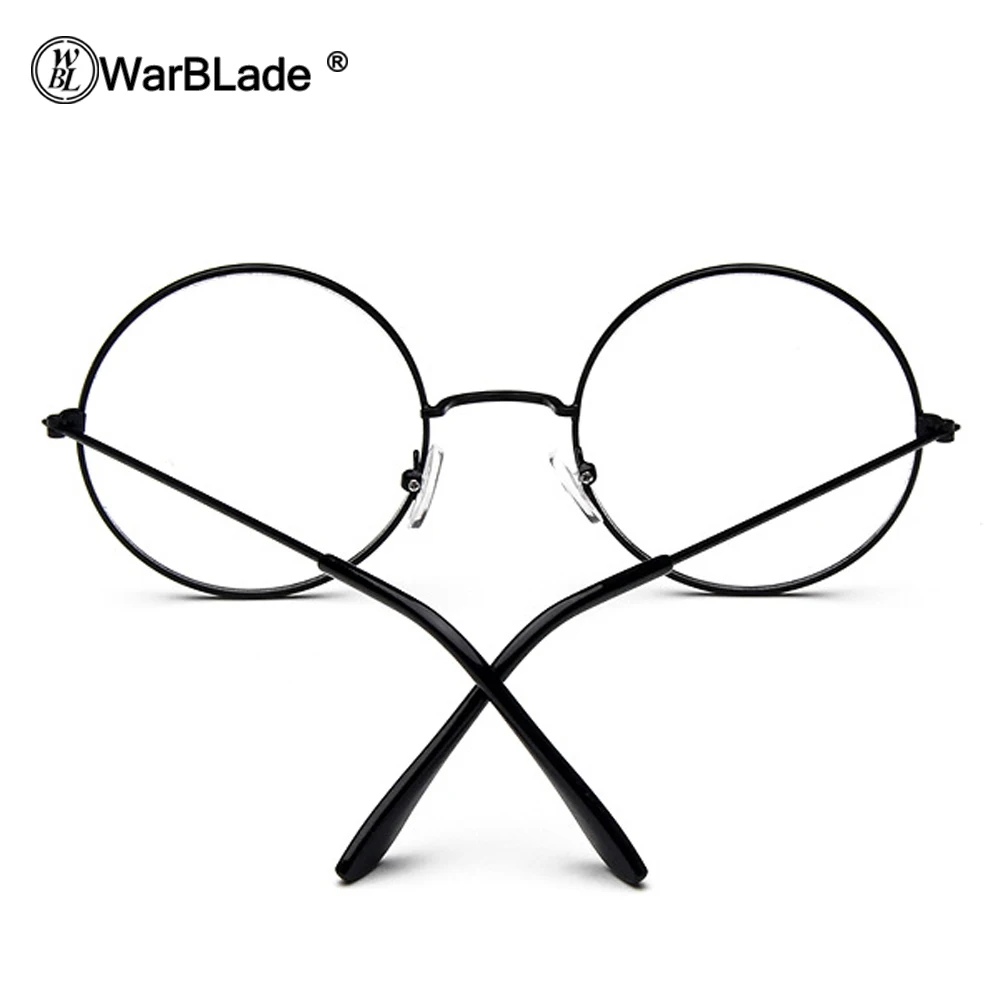 WarBLade дешевые большие круглые очки с прозрачными линзами унисекс Золотая круглая