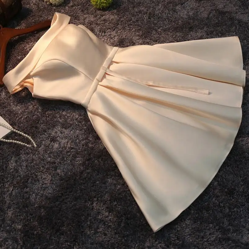 NICEOOXIAO Short Evening Dress 2019 Women Elegant Satin Party Ball Gown Sexy Bride Banquet Custom Formal Robe De Soiree 95 | Свадьбы и