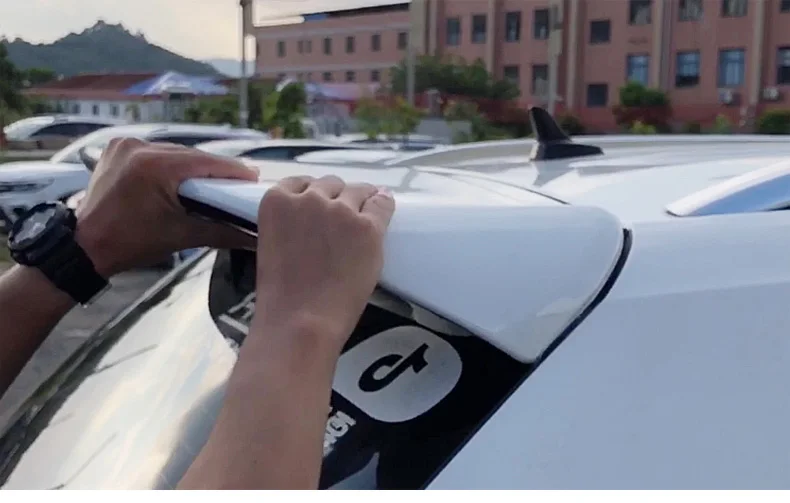 Для Tiguan второго поколения- задняя Крока крыши козырек окна наклейка спойлер на крыше автомобиля декоративные аксессуары для стайлинга автомобилей