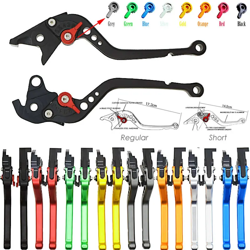 

Короткие и длинные для Kawasaki VERSYS 1000 2012-2014 ZX9R 2000-2003 ZX12R 2000 2001-2005 мотоциклетные Регулируемые рычаги тормозной муфты с ЧПУ