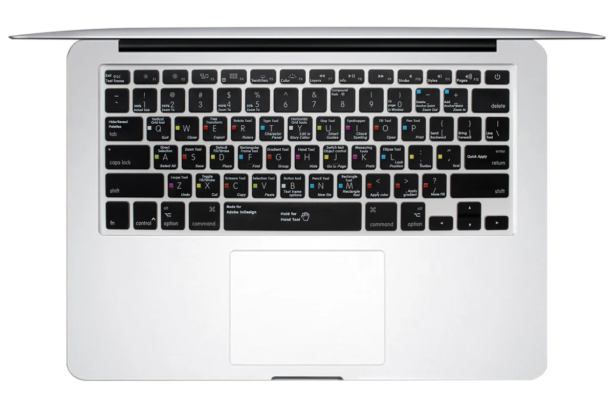 Для Macbook Pro Air 13 15 17 Usa Adobe Indesign ярлык горячий ключ функциональный ТПУ подсветка