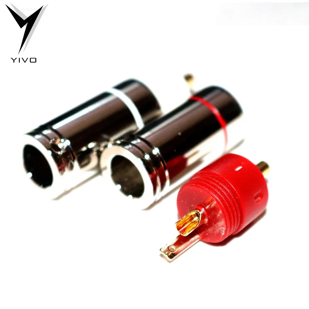 4 шт. YIVO XSSH аудио штекер Hi end Высокое качество Hifi DIY 9 мм посеребренный или