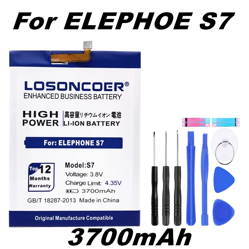 LOSONCOER 3700mAh S7 батарея для Elephone Высокое качество батареи ~ в наличии +
