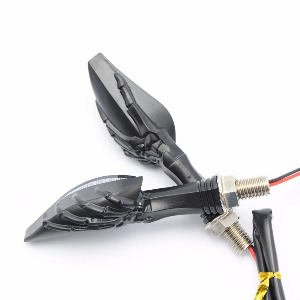 2 шт. универсальные Светодиодные поворотники для мотоциклов с черепом |