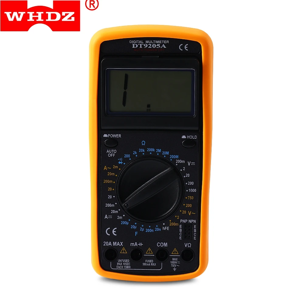 2017 г. whdz DT9205A 200 В 1000 регулируемый угол сигнализации Защитный чехол Напряжение