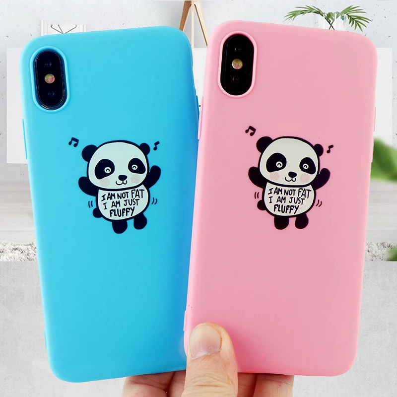 Fashion Cute Panda Deer Phone Cases for IPhone X XS MAX XR 8 7 6 S Plus Case Soft Silicone Fitted Mobile Cover Accessories |