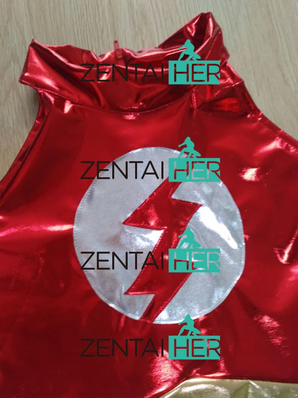 2017 костюмы на Хэллоуин сексуальное женское трико с лямкой шее красный блестящий