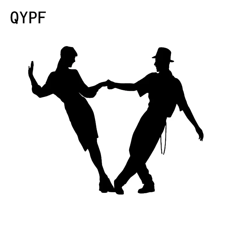 QYPF 13 8*11 7 интересные Танцы Пара Спорт Декор автомобиля стикер силуэт виниловые