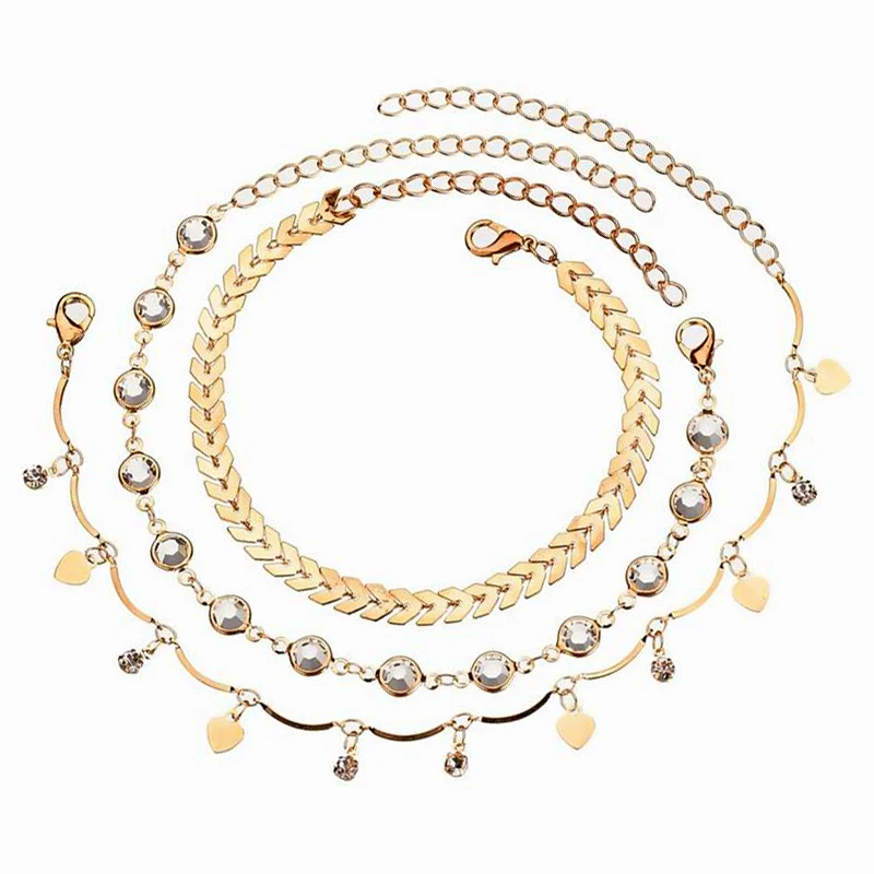 3 шт./компл. модный набор кисточек с кристаллами и блестками для женщин Пляжная