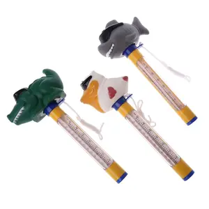 Плавающий термометр с милыми животными для наружного и внутреннего бассейнов, спаджакузи, датчик температуры воды в бассейне-#