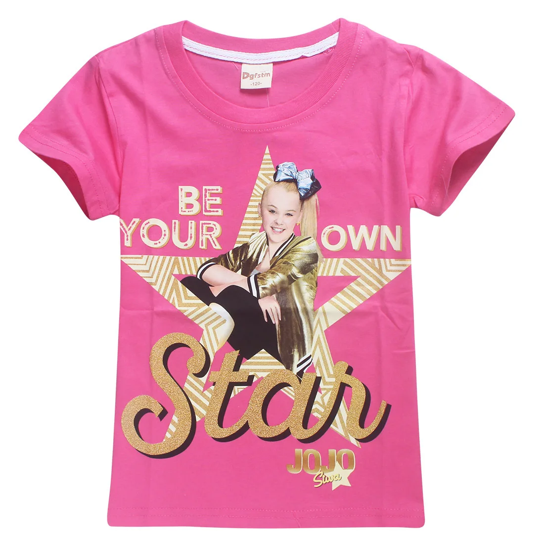 От 6 до 14 лет JOJO Siwa хлопковые футболки для девочек летняя футболка с короткими