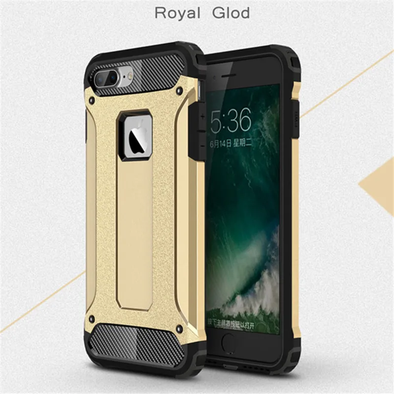 Двойной Слои тяжелый чехол для iPhone 7 Plus Пластик + силиконовый гибридный Броня