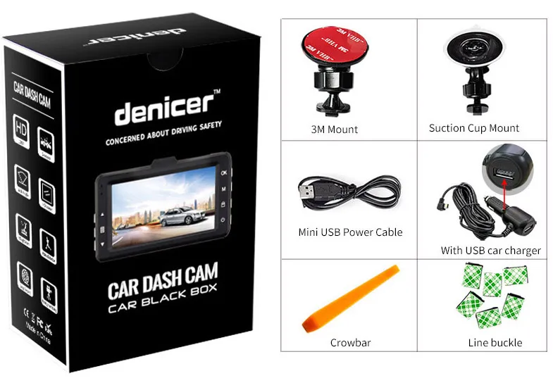 Автомобильная dvr камера Full HD 1080P 170 градусов широкоугольный привод рекордер 3," ночного видения видео рекордер g-сенсор видеорегистратор Регистратор
