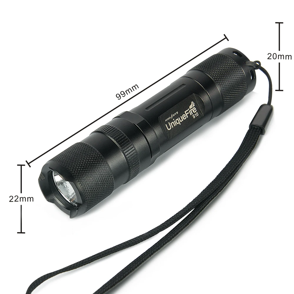 UniqueFire мини 365nm УФ-индикатор ультрафиолетовый лампы для фонарика 1 Режим
