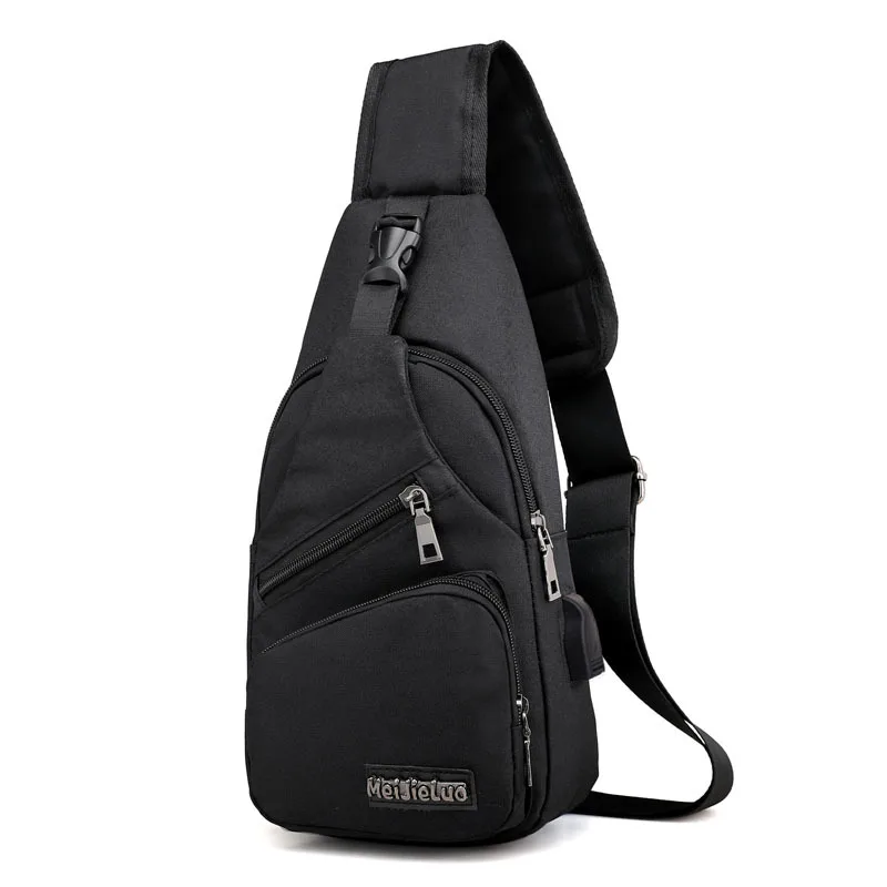 Мужские сумки на плечо зарядка через usb Crossbody Для мужчин Anti Theft груди мешок школы