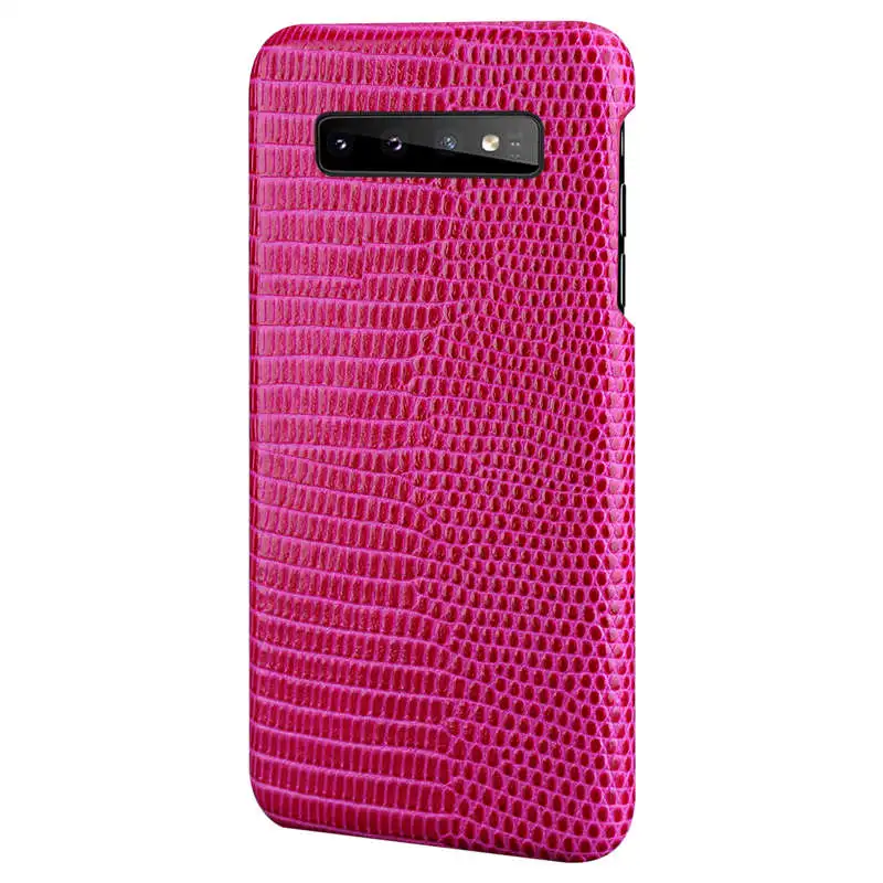 5 Чехол-накладка из натуральной кожи для samsung Galaxy S10 Plus, роскошный чехол с рисунком ящерицы, чехол для телефона, чехол для samsung S10 S10Plus - Цвет: 5