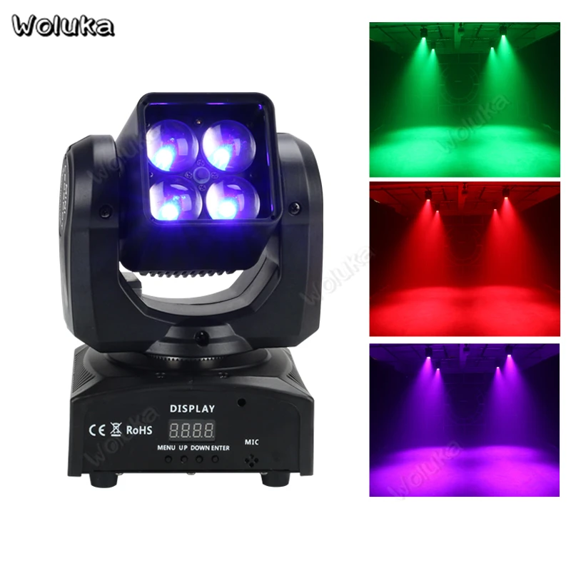 Вращающийся прожектор с вращающейся головкой 4 шт. цветной фокус управление