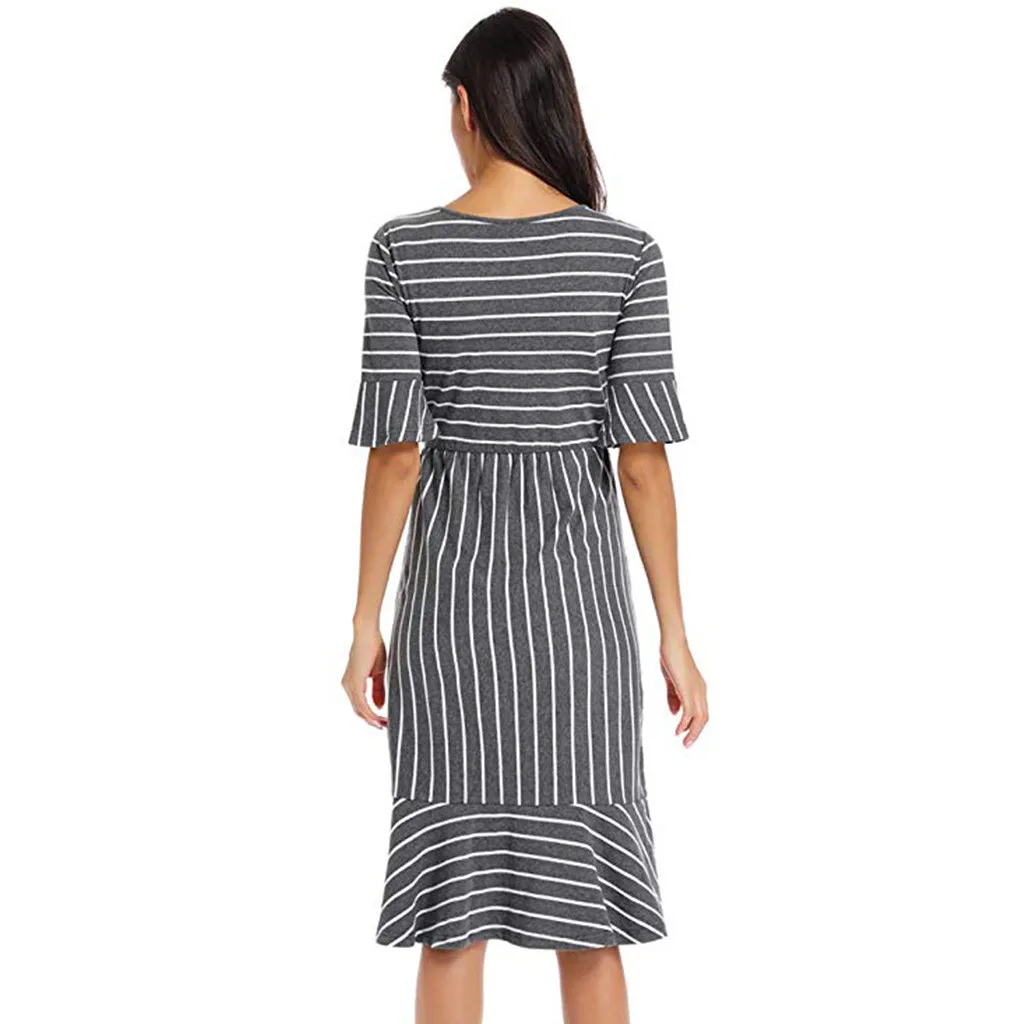 Женское платье для беременных новое модное женское летнее в полоску с