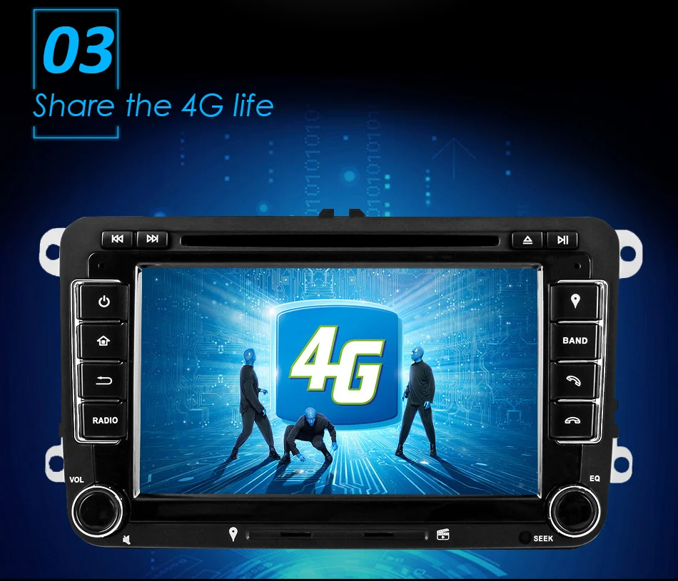 Eunavi Восьмиядерный Android 9,0 2 Din Автомобильный dvd-плеер для VW GOLF JETTA POLO TOURAM PASSAT B6 gps Navi Стерео Радио сенсорный экран usb