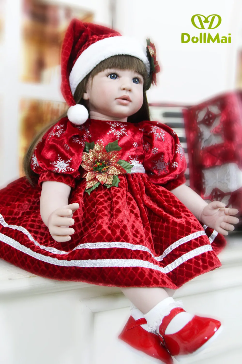 

60cm Silicone Vinyl Reborn Baby Doll Lifelike Newborn Girls Babies Toddler bebe Dolls modeling Kids Birthday Gift Present