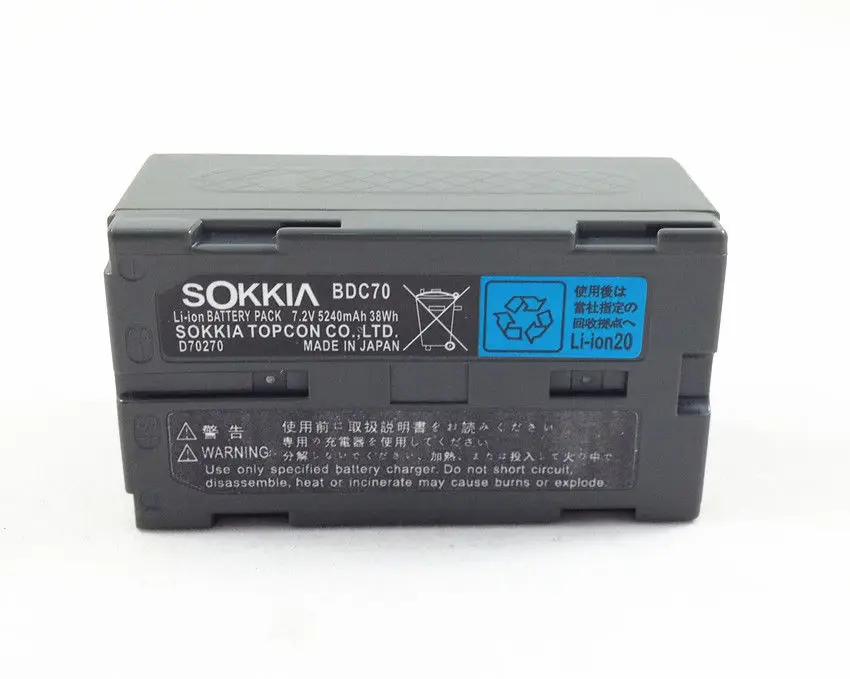 Новый литий ионный аккумулятор SOKKIA / TOPCON BDC70 7 2 в 5240 мАч для общей станции/GPS|Детали